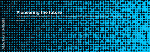 Dots Geometric Pattern Background Texture for Digital Art, Data Science, AI Tech, Medical, Fintech, Biotech Graphic Design Forum Conference BG. Modern Halftone Circle Gradient. Vector Illustration