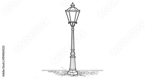 Vintage Street Lamp Illustration