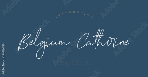 Belgium Catherine, Script elegant luxury alphabet font logo. Typography modern classic lettering serif italic fonts decorative wedding vintage retro logos. vector illustration
