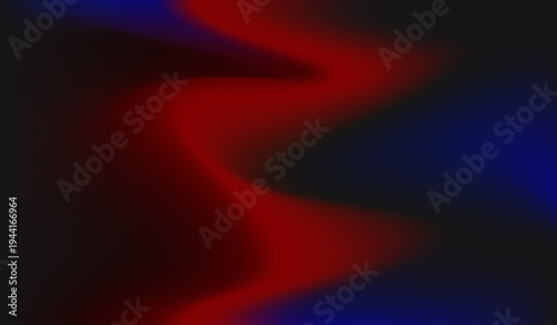 A dramatic dark background features flowing red and blue liquid waves with smooth gradient transitions for a modern cinematic style.