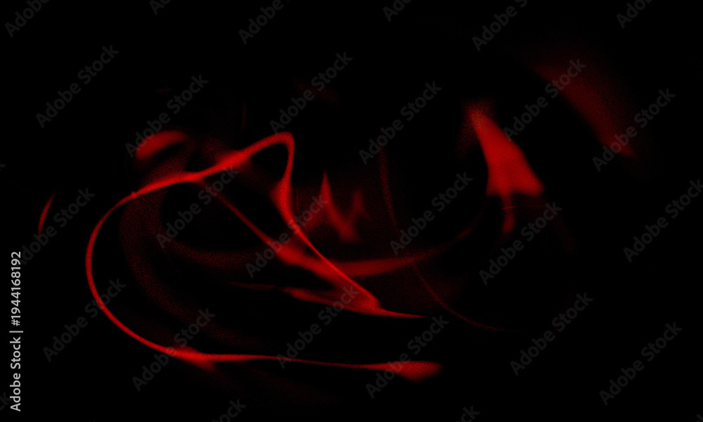 Fototapeta premium Abstract red swirling patterns on black background