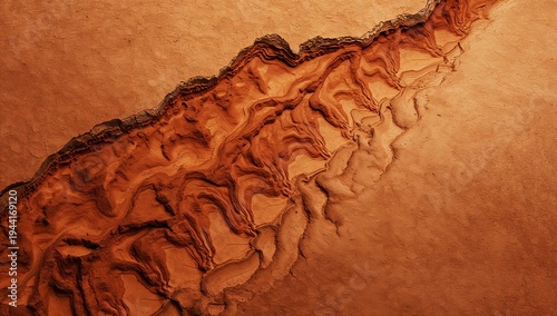 Unique Patterns of Eroded Earth with Rich Earthy Tones and Textures