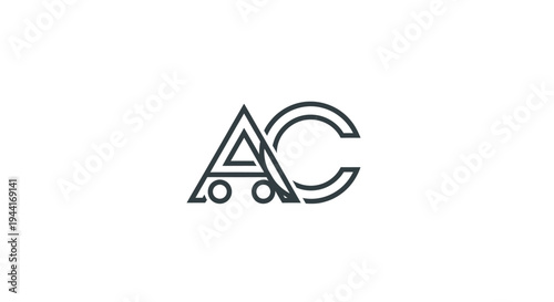 AC Logo Design Minimalist Modern Creative Initial Lettermark.