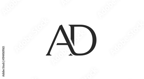 Elegant AD Monogram Logo Design.