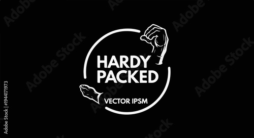 White hand gestures and text against a black background