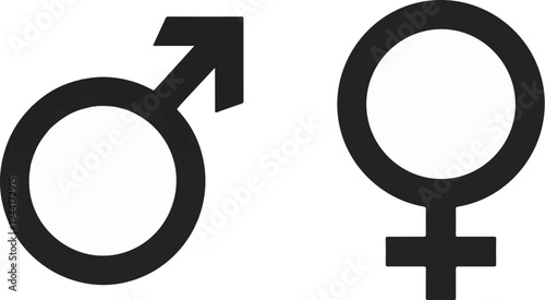 Two distinct symbols representing male and female genders