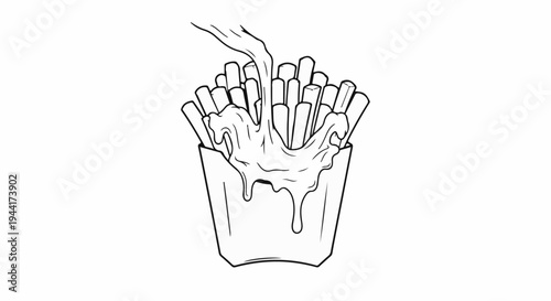 Crispy fries overflowing with melted cheese, a delicious treat