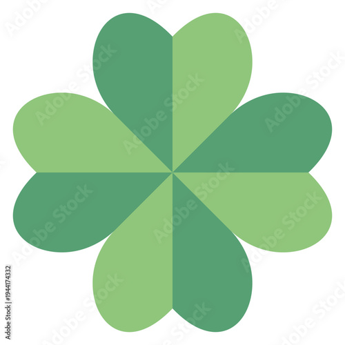 네잎 클로버 상징 일러스트