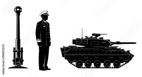 Military Vehicle Comparison: Tank, Soldier, and Artillery