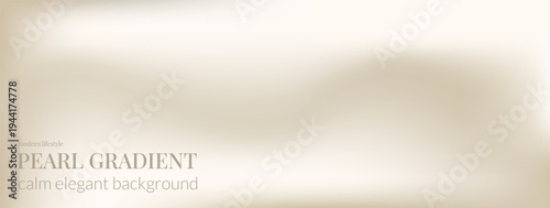 Pearl beige gradient background. Wavy cover in elegant gold and cream for wedding design. Wave gradation with pastel brown neutral blend. Soft vector ivory and nacre effect.