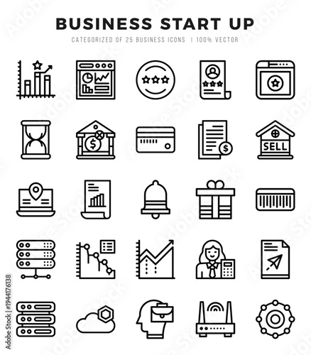 Business Start Up Icon Bundle 25 Icons for Websites and Apps