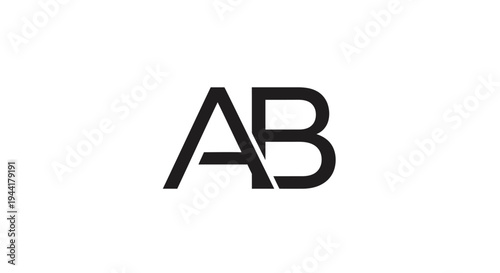 AB Letter Logo Design with Creative Modern Trendy Typography.