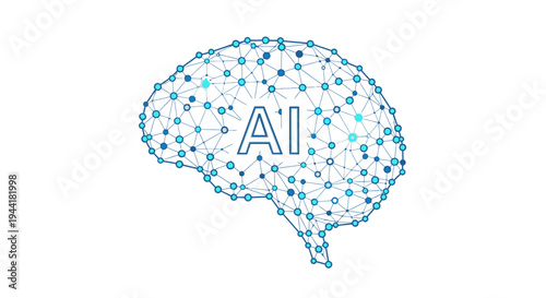 Artificial Intelligence Network Brain Concept Illustration