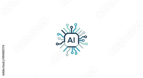 Artificial Intelligence Network Concept with Circuitry