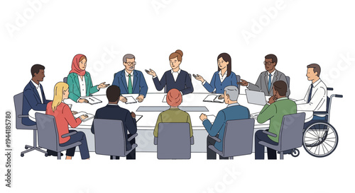 Flat_vector_of_inclusive_corporate_board_2_1772089759672.eps
