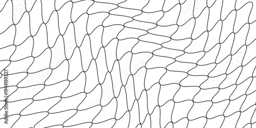 Mesh texture for fishing net on white background. Seamless pattern for sportswear or soccer goal, volleyball net, basketball hoop, hockey, athletics, volleyball