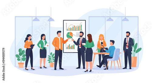 Business people in office meeting.