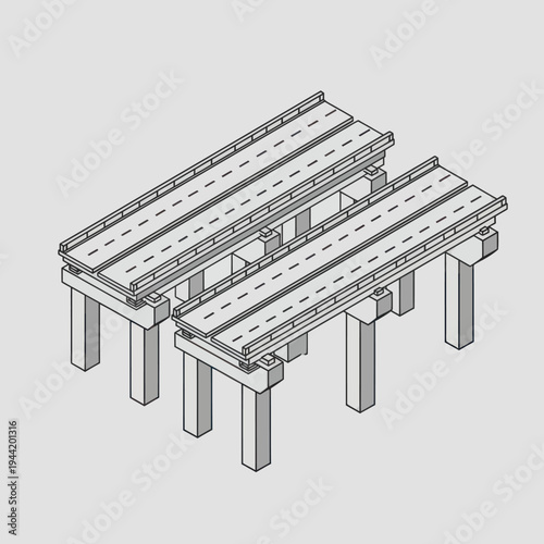 Detailed Technical Drawing of Elevated Platforms.