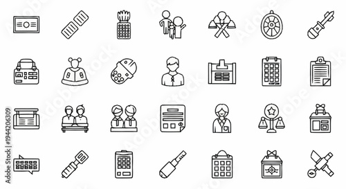 Collection of Various Icons Representing Different Concepts.