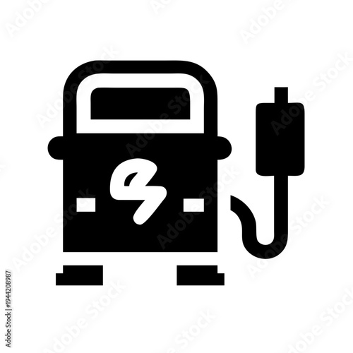Electric vehicle charging station icon