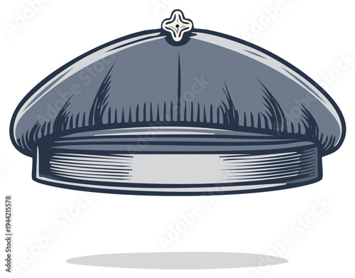 Clergy Hat Illustration featuring Religious Headwear and Catholic Symbolism for Faith Traditions