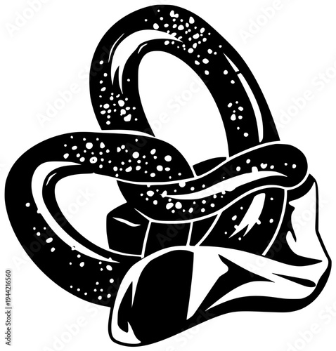 pretzel illustration food silhouette snack logo bakery icon bread outline pastry delicious german eat breakfast traditional baked salt oktoberfest shape women vector graphic background