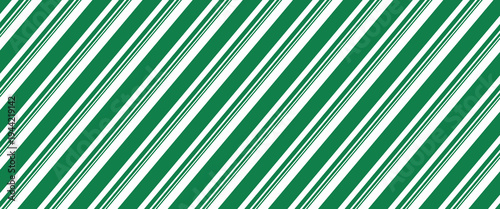 Vintage green candy cane stripes Christmas holiday Vector Pattern. Retro french horizontal ticking stripes green white seamless pattern.vector Eps10