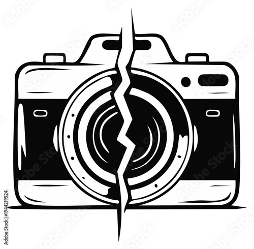 Camera design split down the middle concept