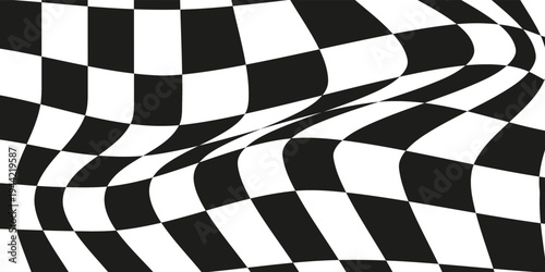 Chess board with white background template.