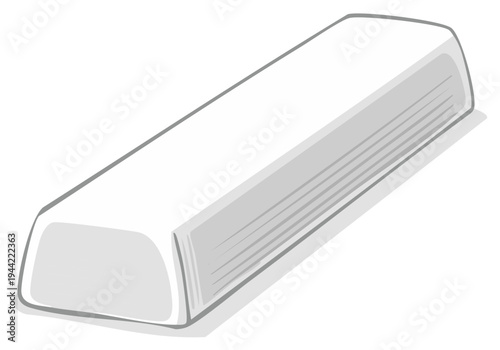 Illustration of Rectangular Eraser with Shadow, Drawing, Digital Art