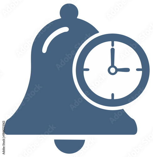 Icon of a bell combined with a clock, representing a notification or alarm