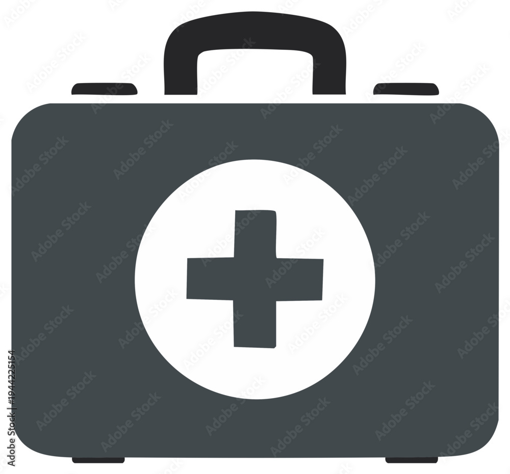 Obraz premium Medical Kit Vector Illustration First Aid Box Emergency Equipment Sign Graphic Icon