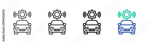 Autonomous System Icon Collection Different Style Outline