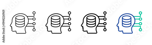 Data Intelligence Icon Collection Different Style Outline