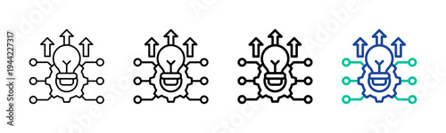 High Tech Icon Collection Different Style Outline