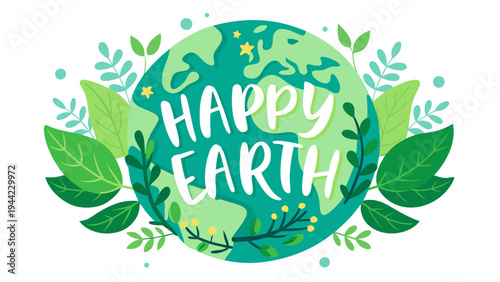 Happy Earth Day vector illustration