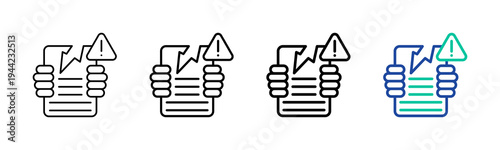 Infringement Icon Collection Different Style Outline