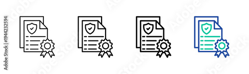 Patent Protection Icon Collection Different Style Outline