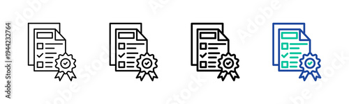 License Compliance Icon Collection Different Style Outline