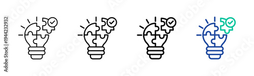 Problem Solving Icon Collection Different Style Outline