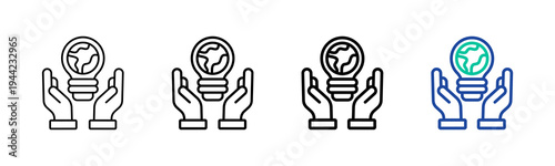 World Intellectual Property Icon Collection Different Style Outline