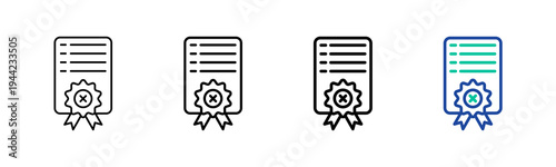 Patent Rejected Icon Collection Different Style Outline