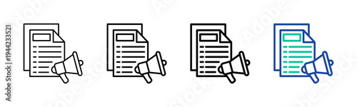 Publication Icon Collection Different Style Outline