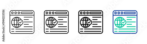 Domain Registration Icon Collection Different Style Outline