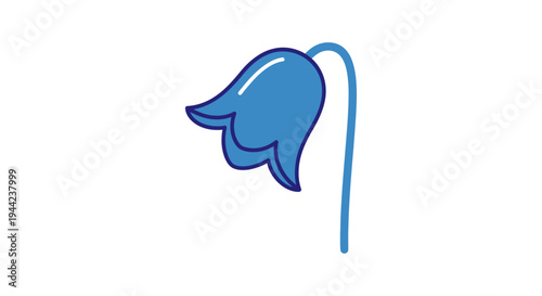 Blue Toothbrush Head with Handle.