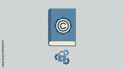 Copyright Book Concept Representing Intellectual Property and Publishing Rights