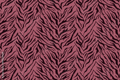 Stylish CHERRY LACQUER Zebra Animal Print Seamless Pattern for Fashion Fabric Feminine Stationery Gift Wrap Interior Decor and Trendy Textile