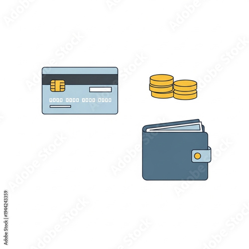 Credit Card Wallet Coins Payment Finance.