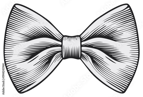 Elegant Engraved Bow Tie Classic Formal Neckwear Style