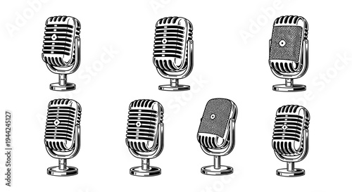 Vintage Microphones Collection for Audio and Broadcast.